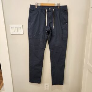Vuori Climber Pants Men’s XXL Blue Ripstop Hiking Outdoor Stretch Drawstring